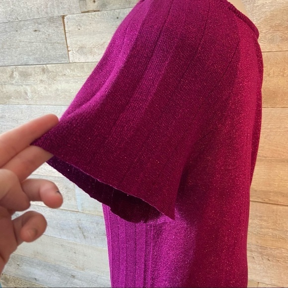 🛍️3/$30 Reitmans sparkly pleated  knit top in size medium - Picture 5 of 11
